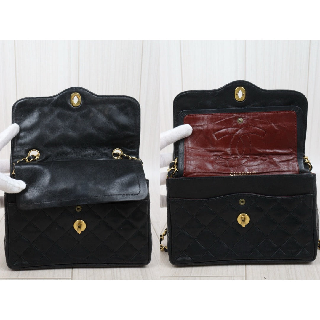 Good ( Rank AB) ｜ CHANEL Paris Limited Series Matrasse Classic Double Flap 22 Shoulder Bag Black Made In 1986-1988Year｜25122310