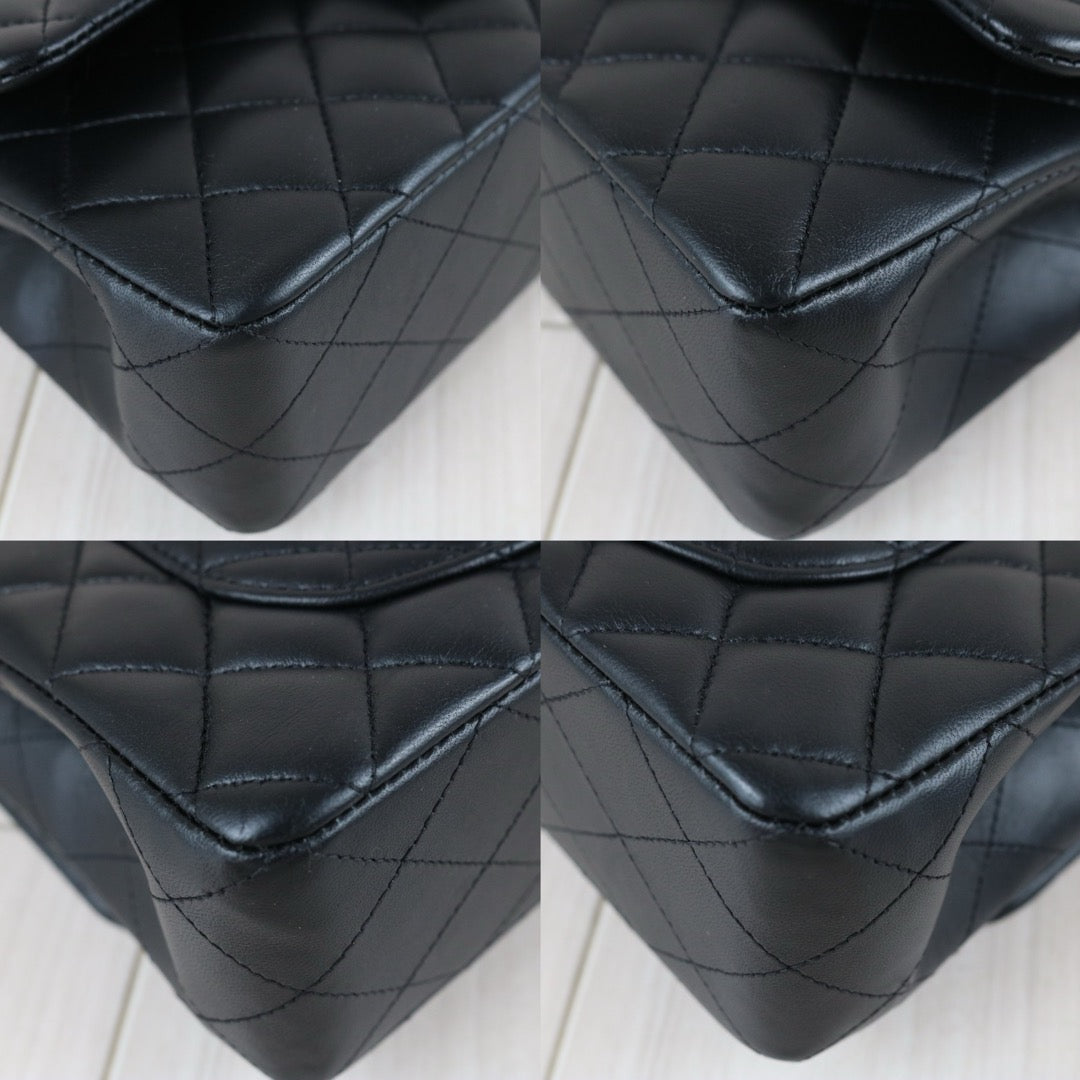 Include Entrupy Certificate of Authenticity｜Very Good ( Rank A)｜ CHANEL Lamb Skin Matrasse Chain Double Flap 23 Shoulder Bag  Black IC Chips Model｜S26091614