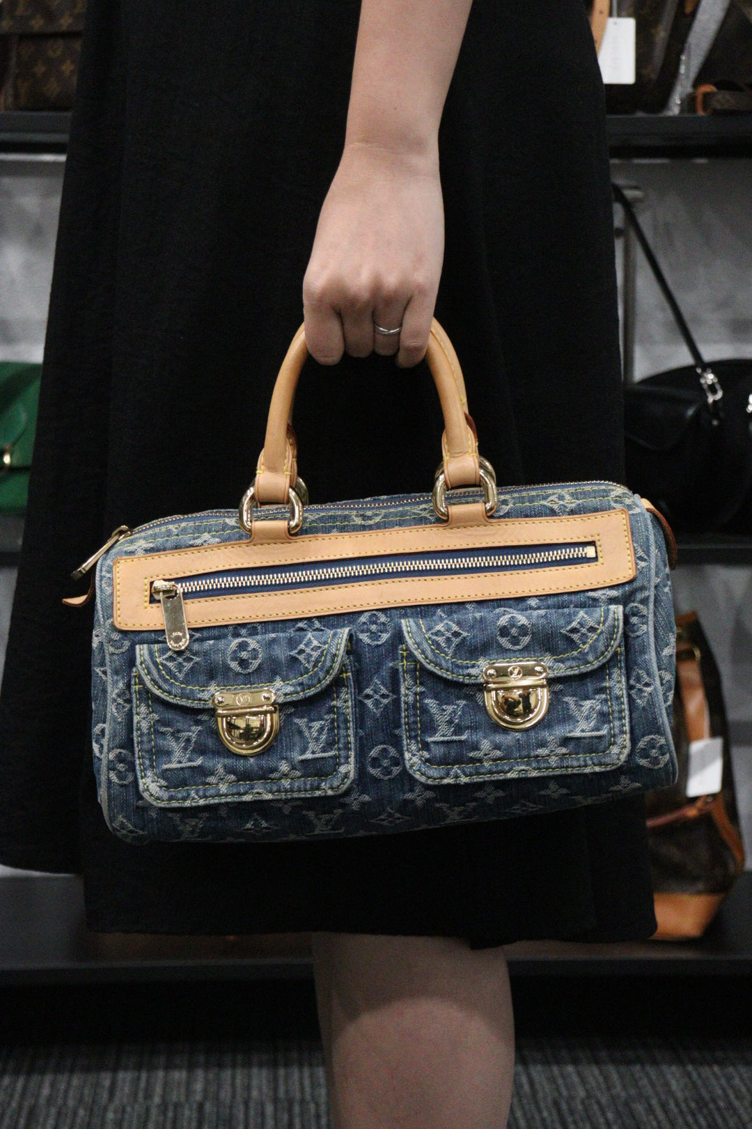 Rank AB ｜  LV Monogram Denim  Handbag   ｜23112918