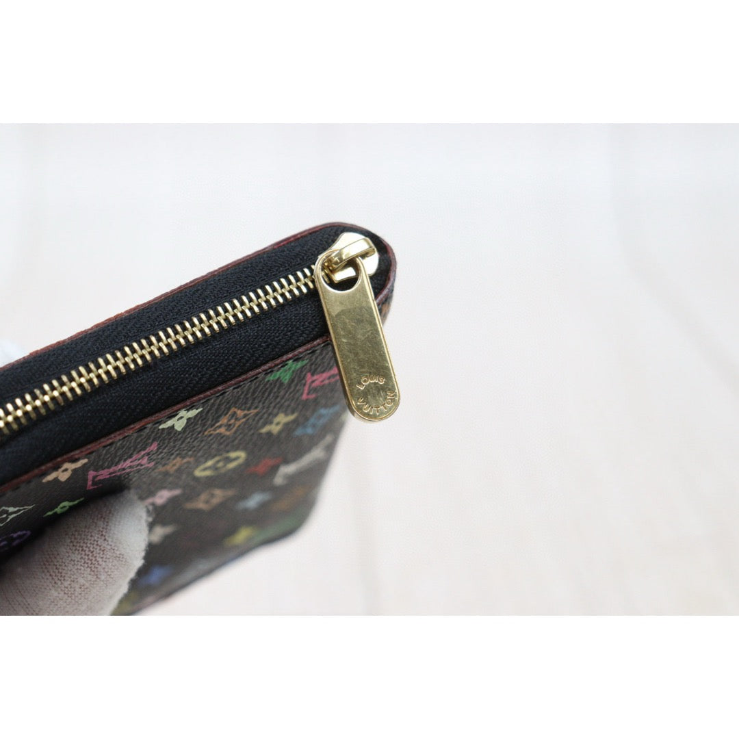 Very Good ( Rank A)｜ LV Monogram Multicolor Wallet Black ｜25022010