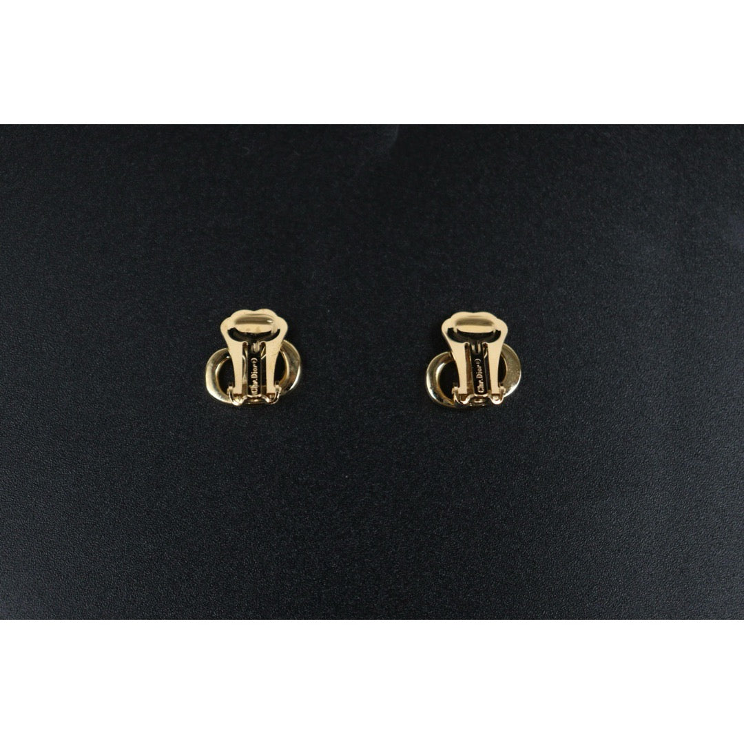 Very Good ( Rank A)｜ Dior CD Rhinestone Necklace Earring Set ｜25122211