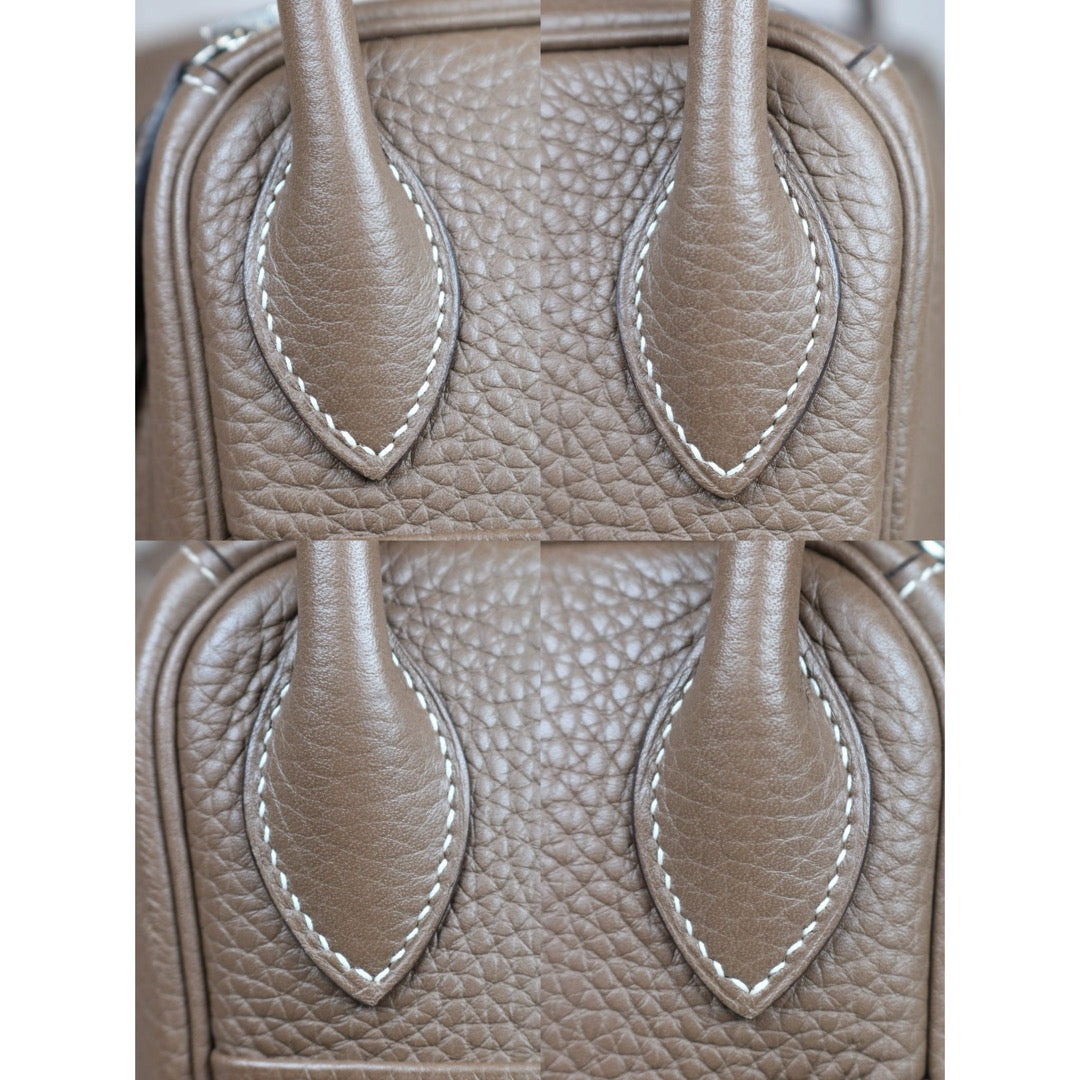 Very Good ( Rank A)｜ Hermes Lindy 30 TC Leather Silver Hardware Shoulder Bag X stamp  ｜S24072105