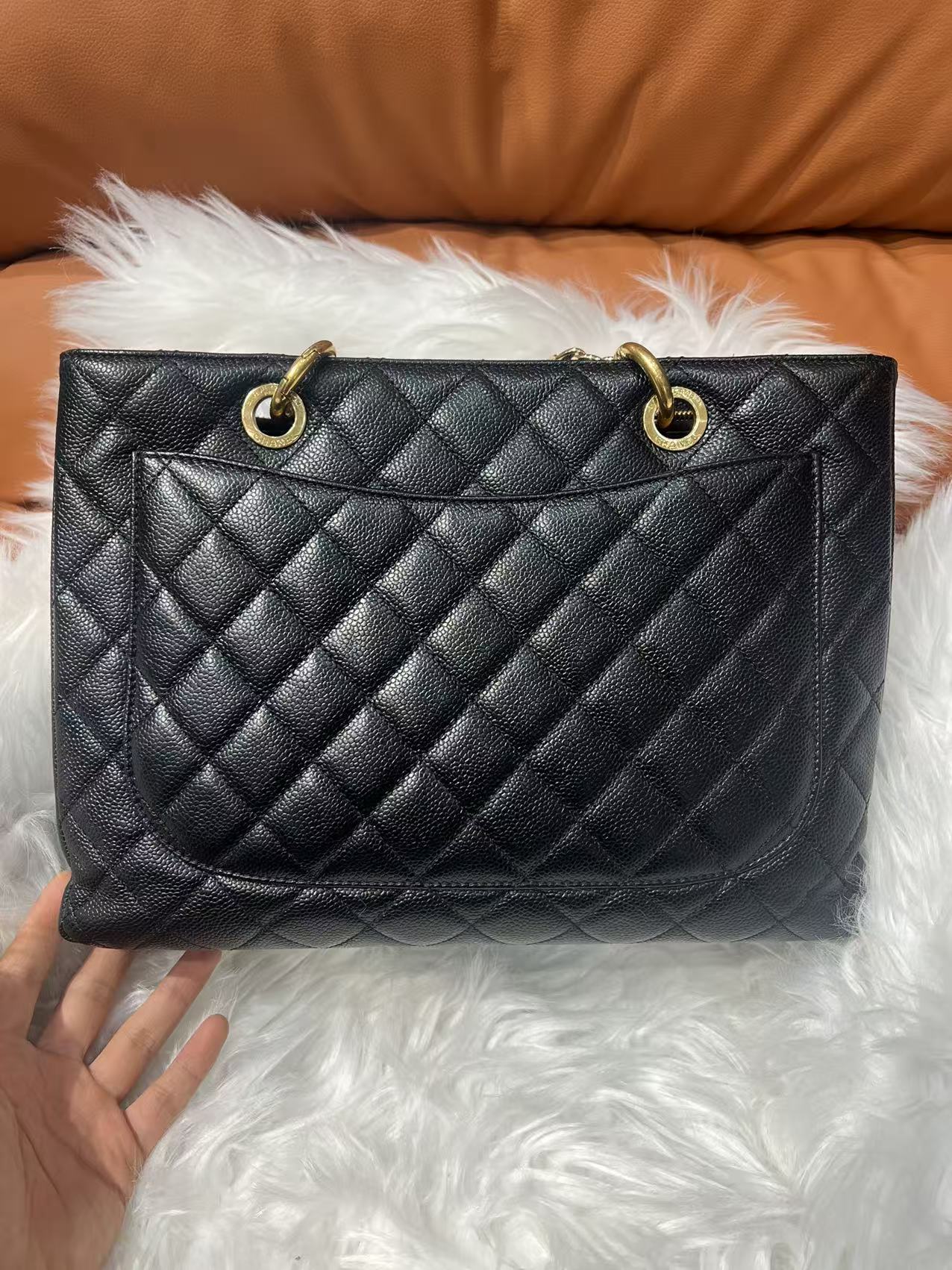 1/3 CHANEL Matrasse GST Chain Tote Bag Caviar Skin Black  Made