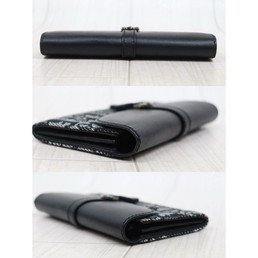 Good ( Rank AB)｜ Dior Trotter  Black Long Wallet｜25103102