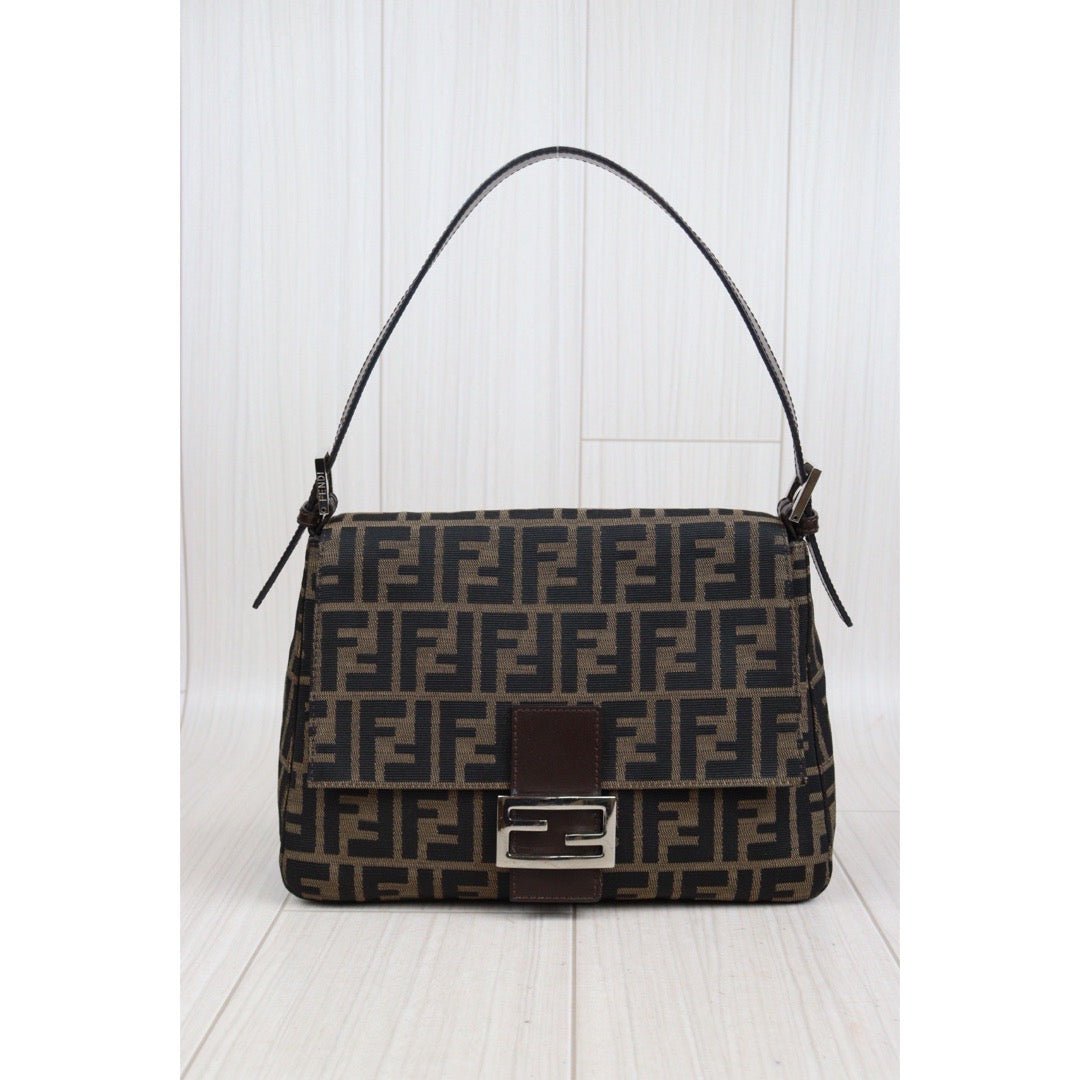 Rank AB｜ FENDI Zucca Mamma Baguette Shoulder Bag ｜23113002