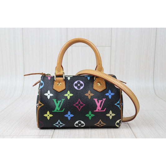 Very Good ( Rank A)｜ LV Monogram Multicolor Mini Speedy Handbag With Shoulder Strap ｜S24070801