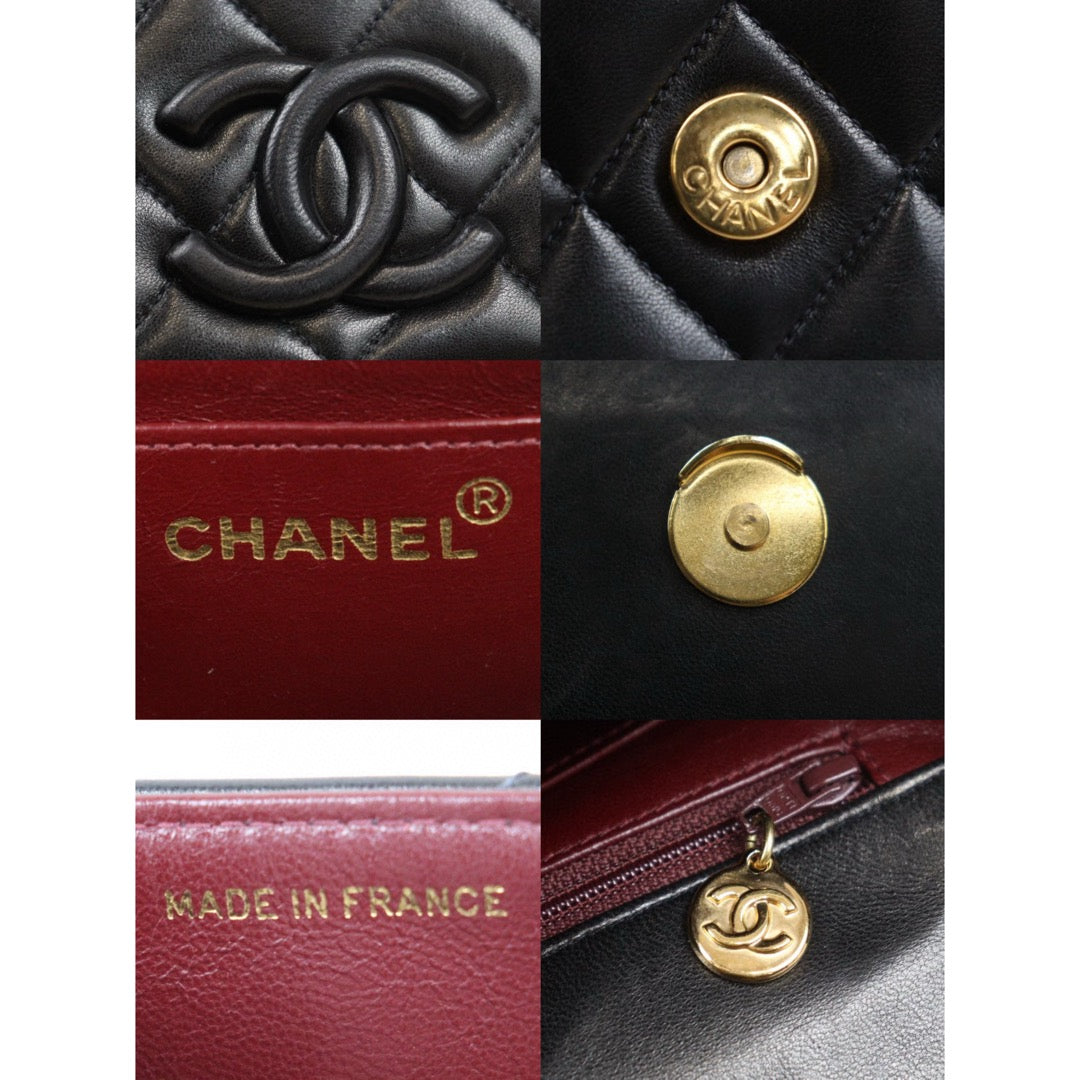 Good ( Rank AB) ｜ CHANEL Lambskin Shoulder Bag Black Made In 1991～1994 Year ｜24103104