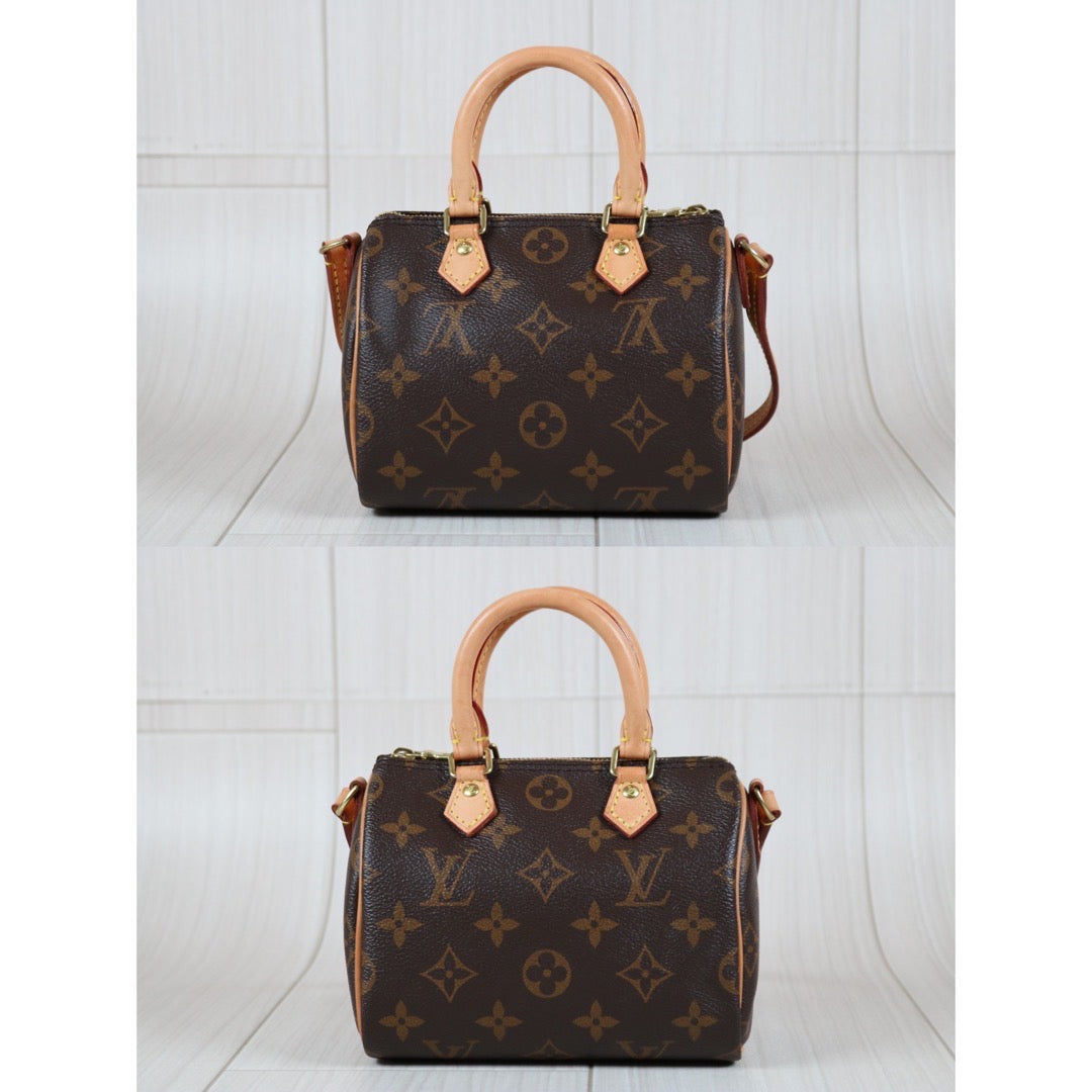 Rank A ｜LV Monogram Nano Speedy  Shoulder Bag｜S24050703
