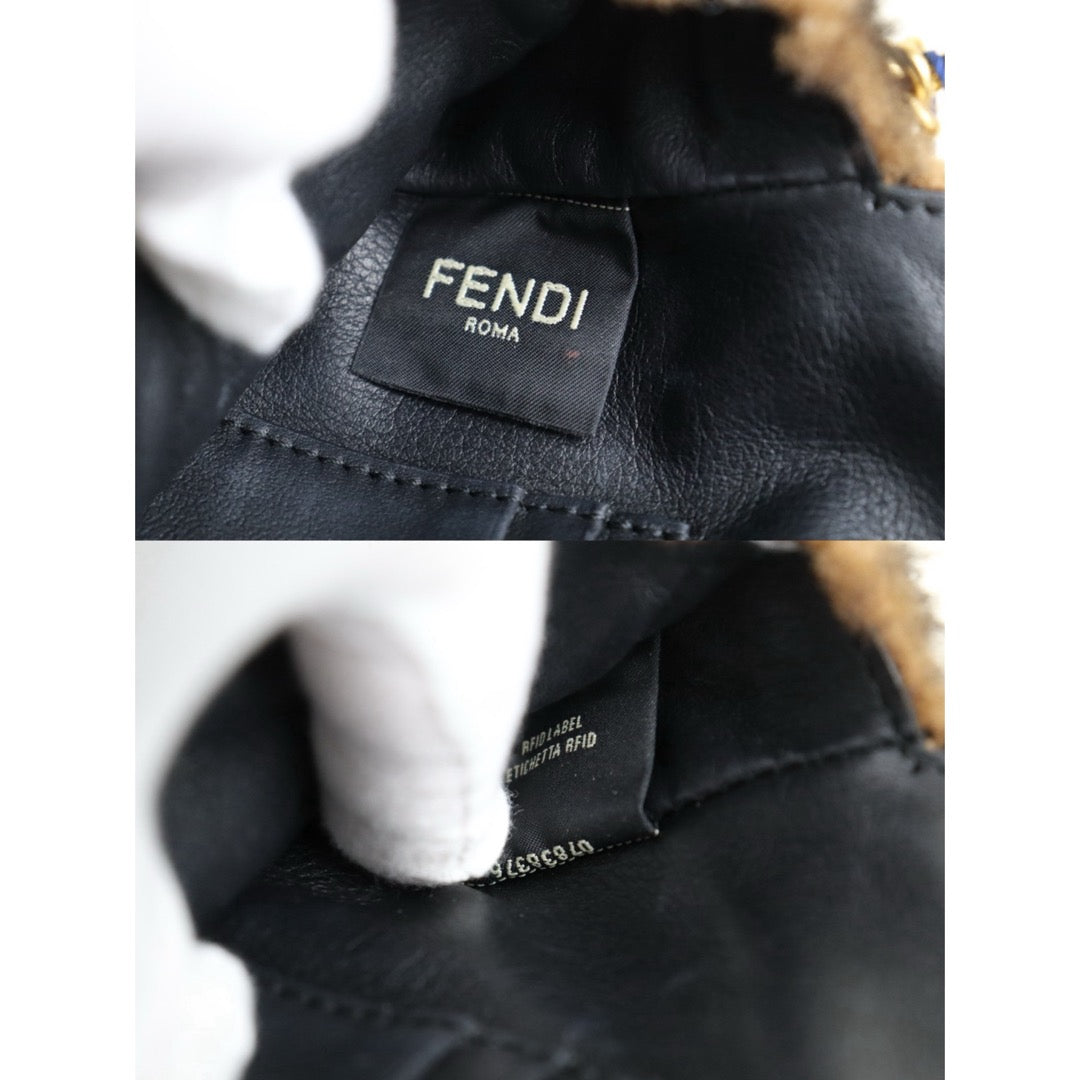 Very Good ( Rank A)｜ FENDI Zucca Mamma Baguette Sheep Skin Brown Shoulder Bag PM｜S25121513