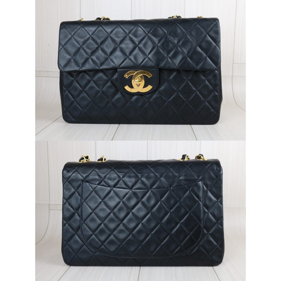 Include Entrupy Certificate of Authenticity｜Very Good ( Rank A)｜CHANEL  Matrasse Chain  Lambskin Single Flap Black Shoulder Bag Made In 1994～1996Year｜S26090749