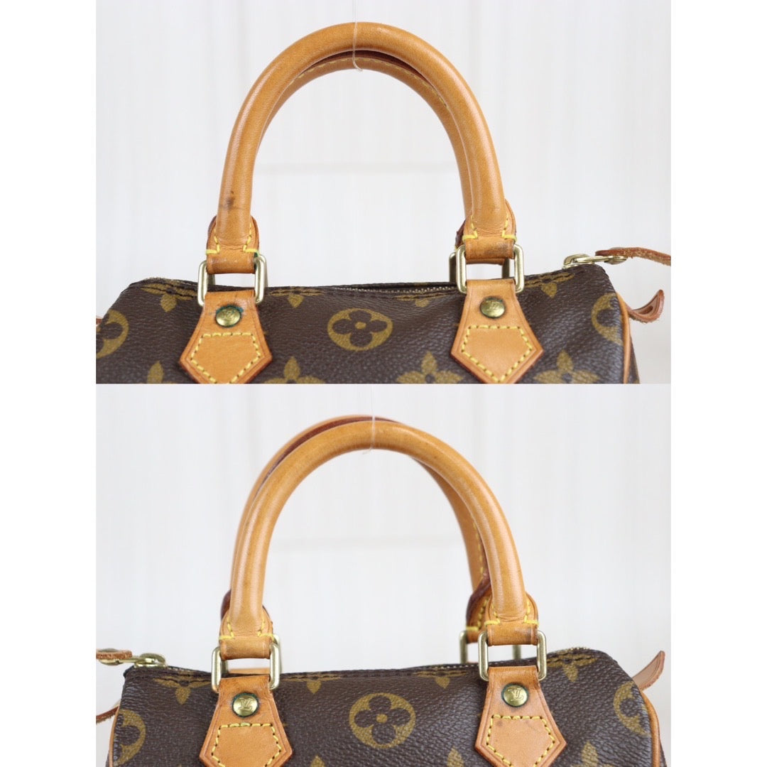 Rank AB ｜ LV Monogram Mini Speedy Handbag With Shoulderstrap ｜23101311