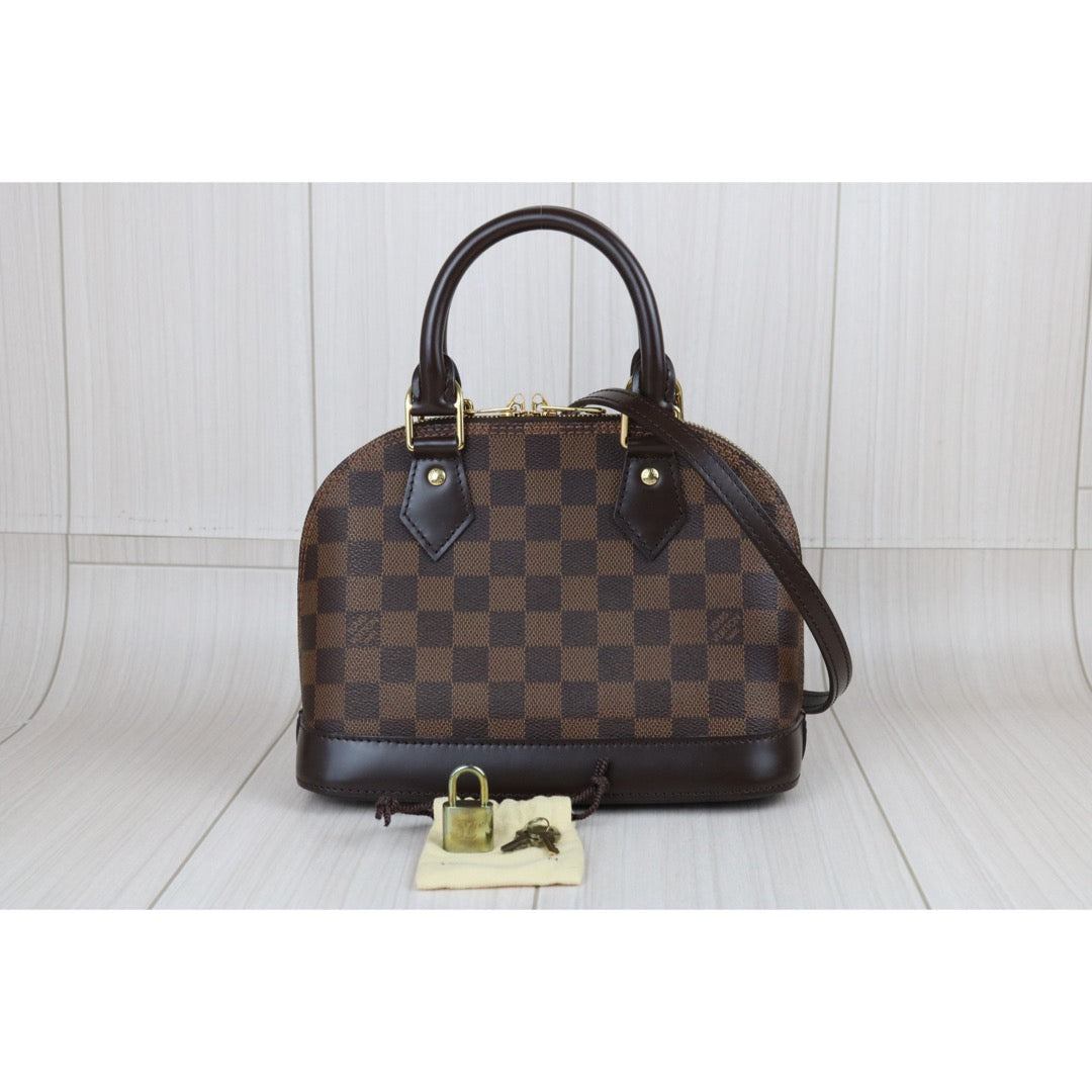 Include Entrupy Certificate of Authenticity｜Very Good ( Rank A)｜Louis Vuitton Damier Alma BB HandBag Shoulder Bag｜X26040817