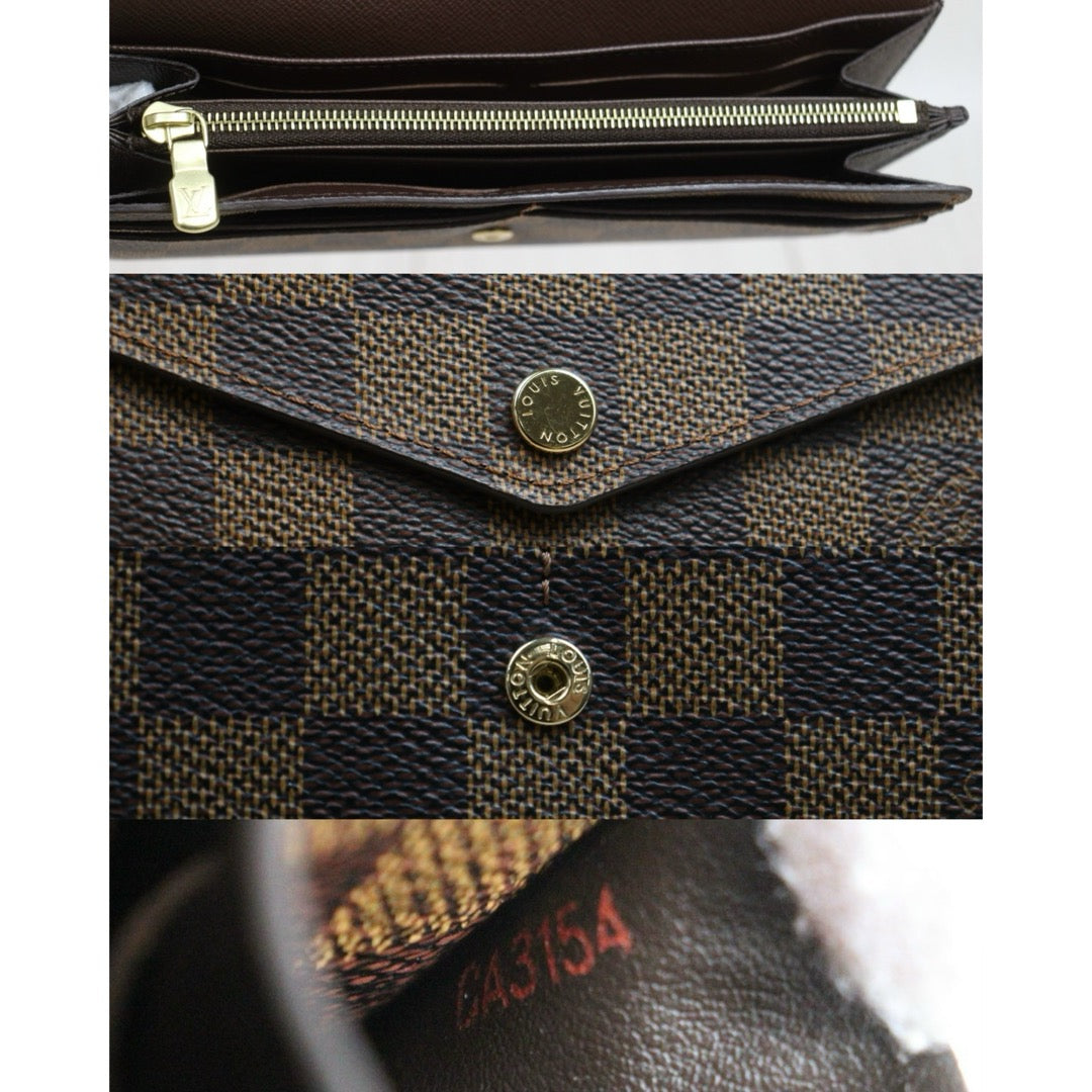 Include Entrupy Certificate of Authenticity｜Very Good ( Rank A)｜  Louis Vuitton Damier Sarah Long Wallet ｜26061101