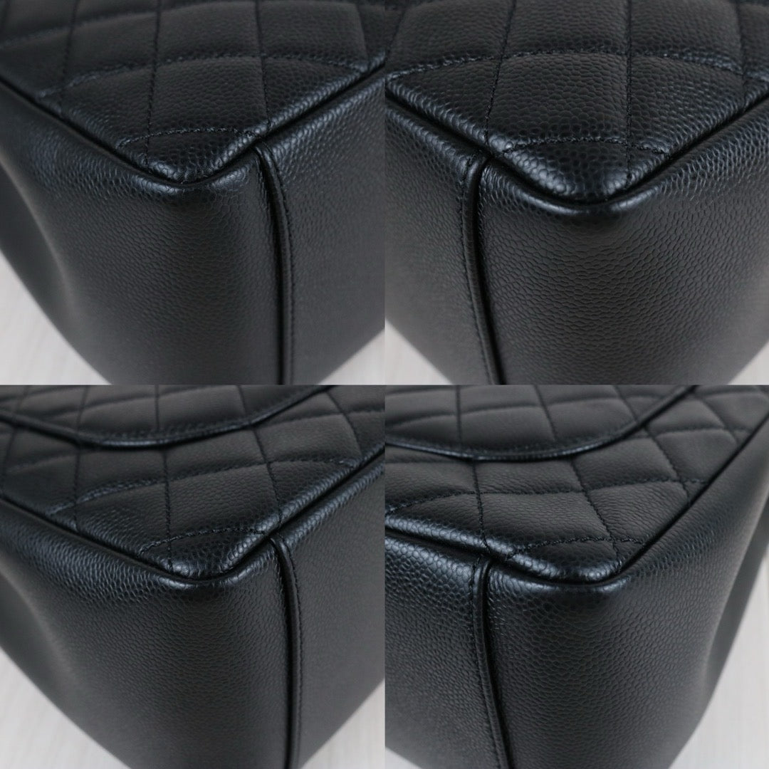 Include Entrupy Certificate of Authenticity｜Excellent( Rank SA) ｜ CHANEL Caviar Skin Matrasse Chain GST Tote Bag  Black  Made In 2013-2014Year｜S26070203