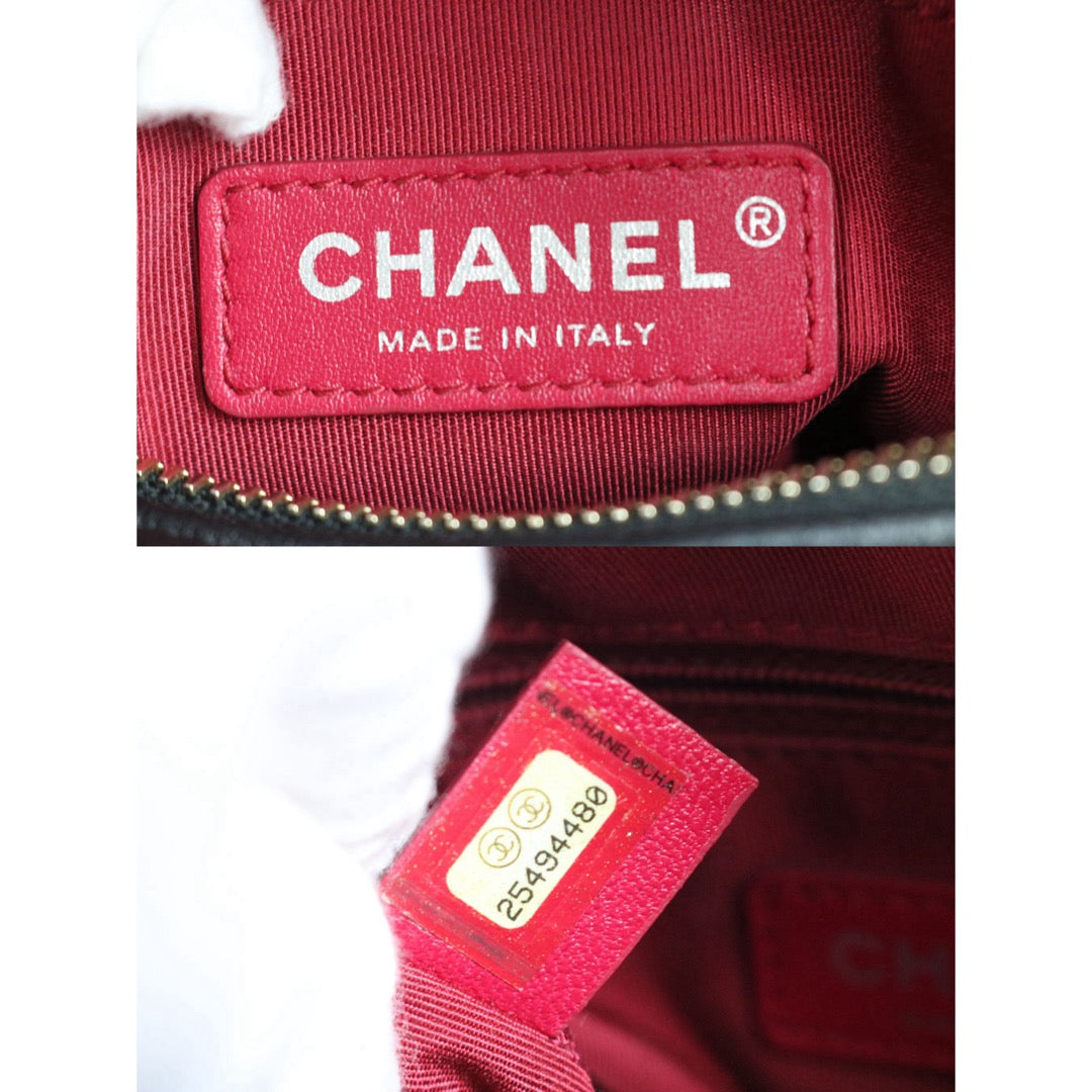 Include Entrupy Certificate of Authenticity｜Very Good ( Rank A) ｜CHANEL PM Gabrielle Calf Leather Shoulder Bag Black Made In 2018Year｜S26050704