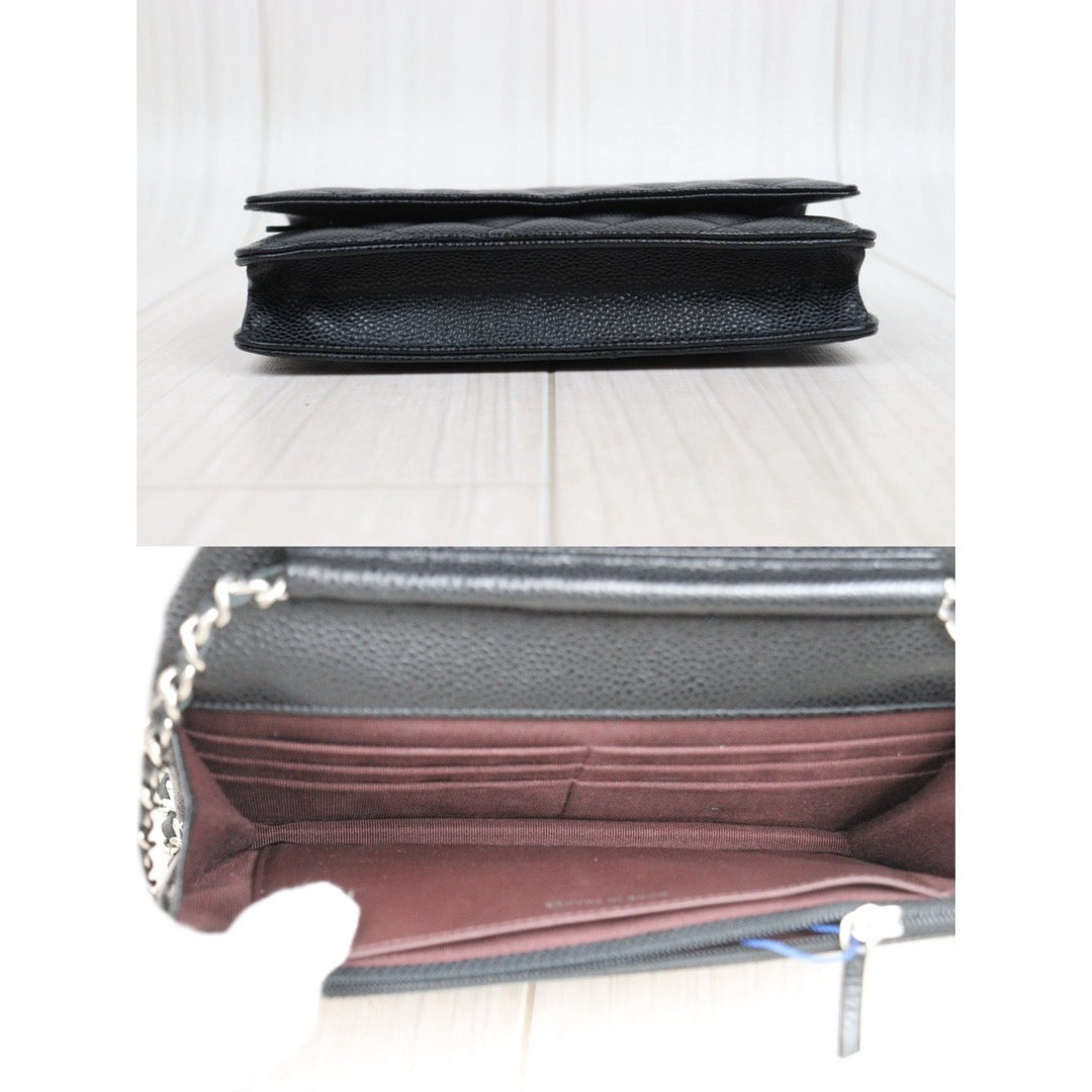 Very Good ( Rank A) ｜ CHANEL Matrasse Chain Caviar Skin WOC19 Shoulder Bag Black Made In 2018～2019Year ｜W25122602