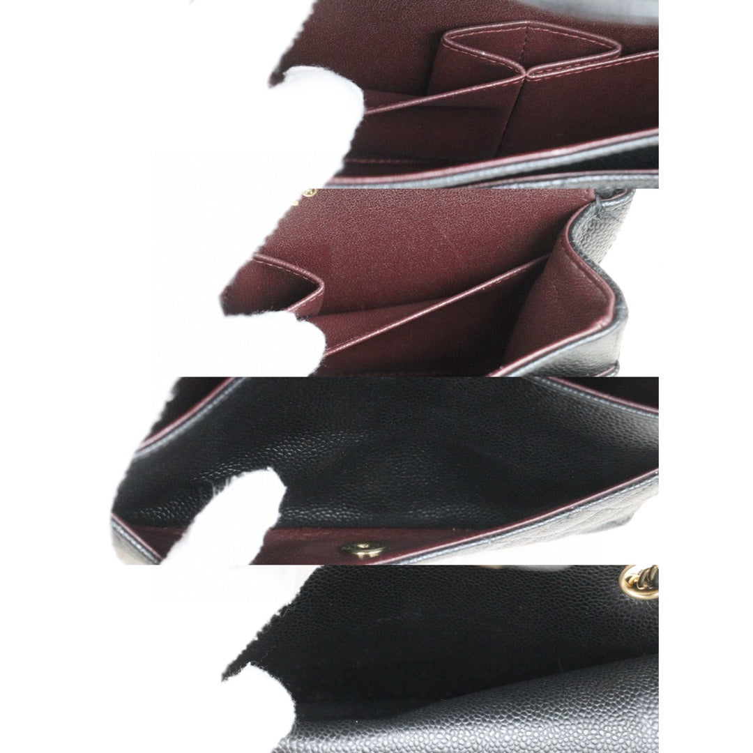 Excellent（Rank SA）｜ CHANEL Caviar Skin Matrasse Double Flap 23 Shoulder Bag Black Made In 2020 Year  ｜S25012703