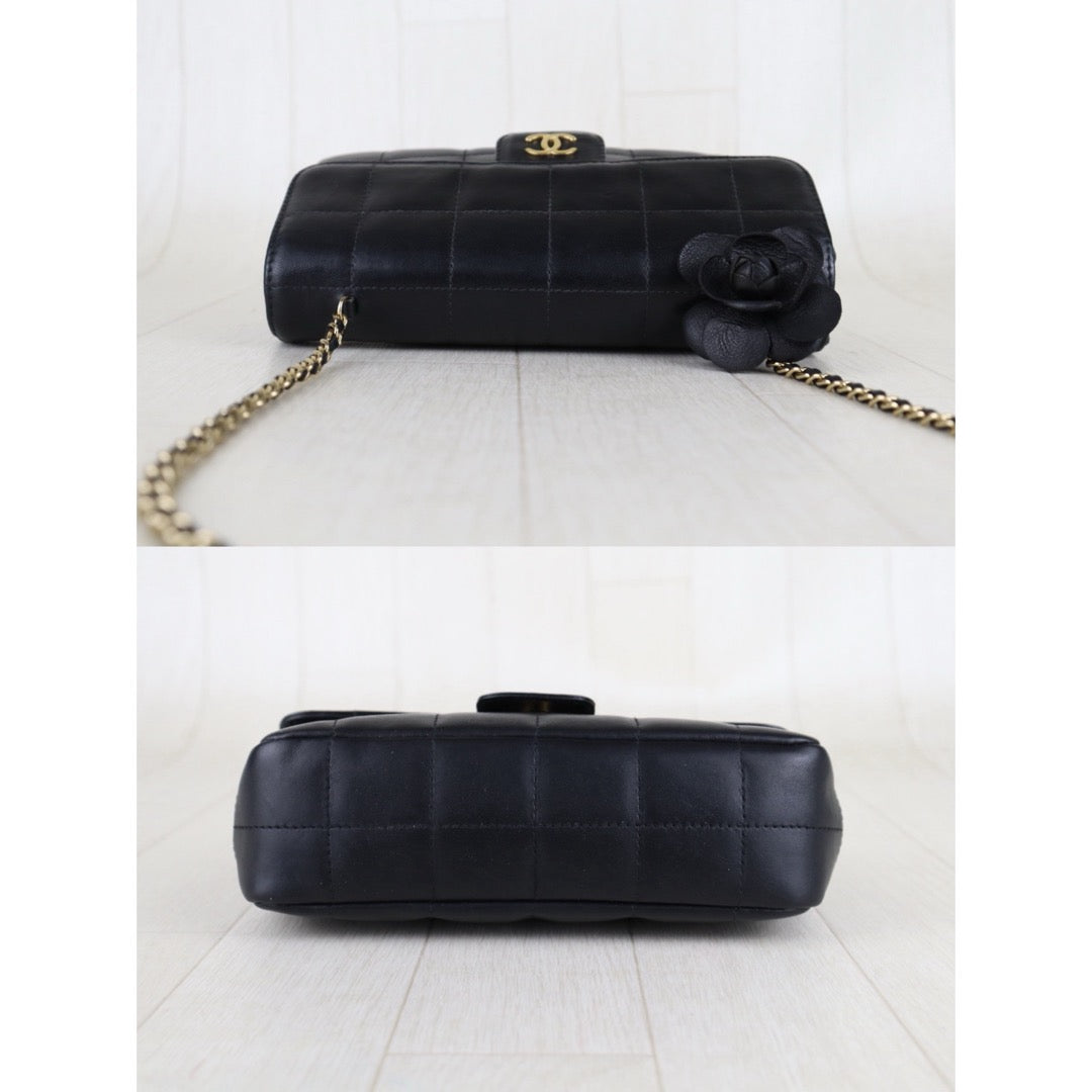 Very Good ( Rank A)｜ CHANEL Camellia Lambskin CF20 Chain Shoulder Bag Black  Made in 2003-2004Year｜S25121516