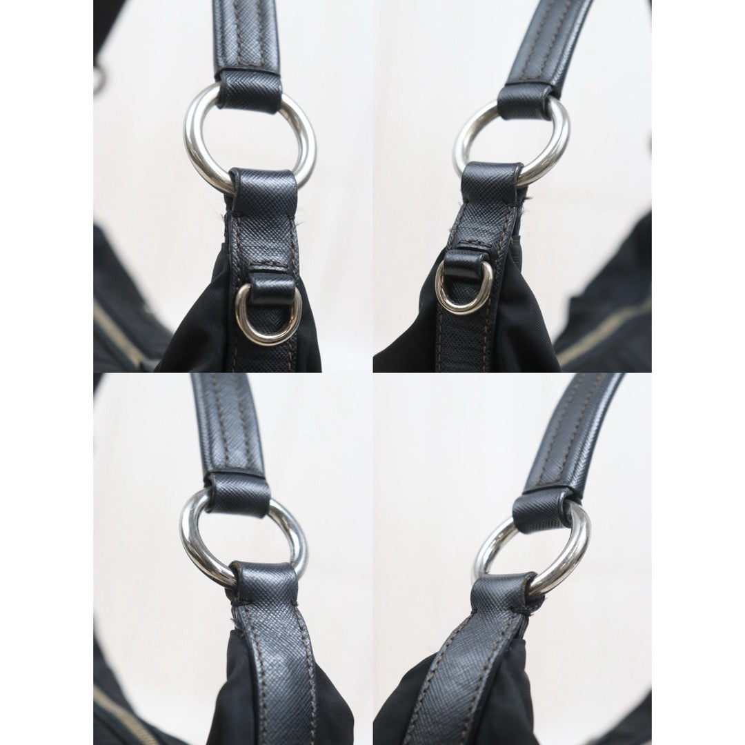 Include Entrupy Certificate of Authenticity｜Good ( Rank AB) ｜Prada  Nylon Black Large Hobo   ｜26070311