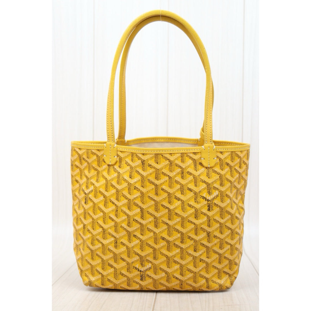 Good ( Rank AB) ｜ Goyard Anjou Vintage Mini Tote Bag Yellow Made In 2005Year｜Y25110423