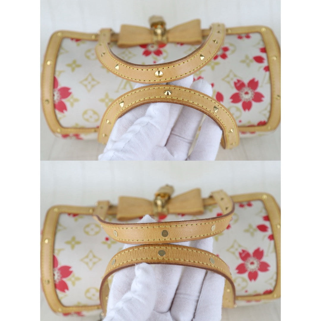 Include Entrupy Certificate of Authenticity｜Good ( Rank AB)｜Louis Vuitton Takashi Murakam Monogram Cherry Blossom Papillon Hand Bag｜Z26091507