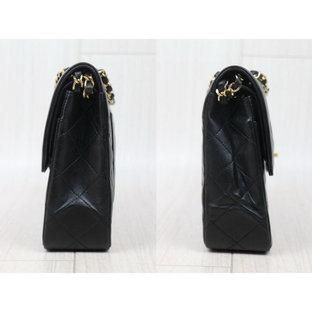 Good ( Rank AB) ｜ CHANEL Paris Limited Series Matrasse Classic Double Flap 28 Shoulder Bag Black Made In 1991-1994 Year｜P24120207