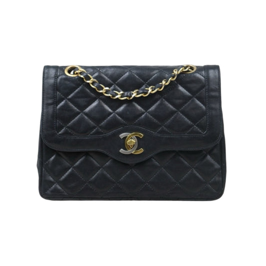 Good ( Rank AB) ｜ CHANEL Paris Limited Series Matrasse Classic Double Flap 22 Shoulder Bag Black Made In 1986-1988 Year｜P24110110