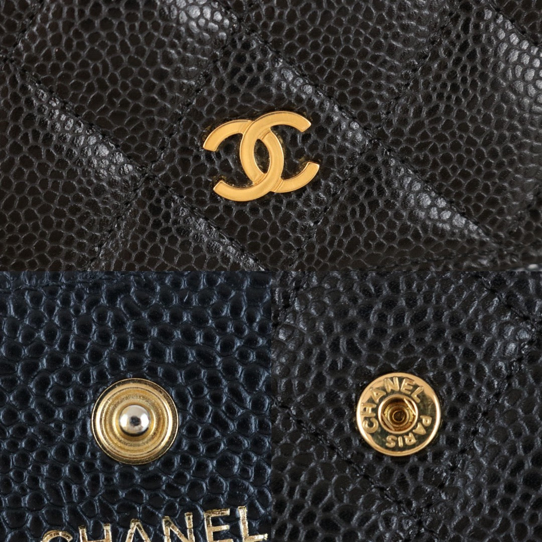 Very Good ( Rank A)｜CHANEL Caviar Skin Black Long Wallet Made In 2014Year｜S25112002