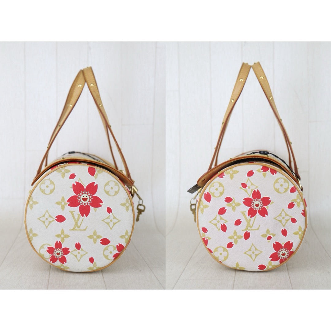 Include Entrupy Certificate of Authenticity｜Good ( Rank AB)｜Louis Vuitton Takashi Murakam Monogram Cherry Blossom Papillon Hand Bag｜Z26091507
