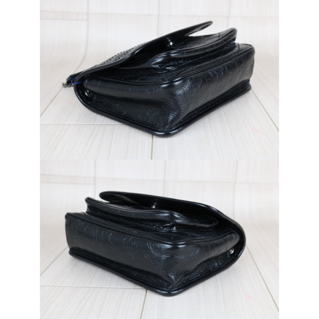 Include Entrupy Certificate of Authenticity｜Very Good ( Rank A)｜  Saint Laurent YSL Saint Laurent Niki  Shoulder Bag Black PM｜W26071703