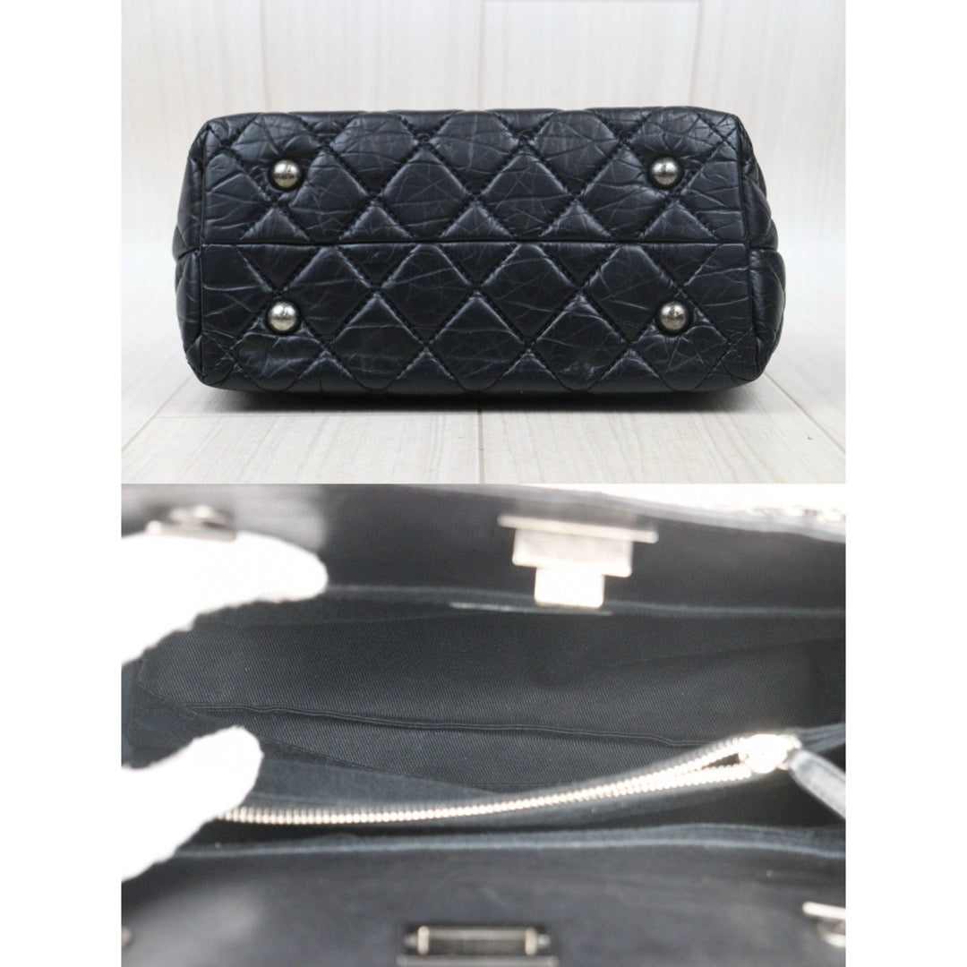 Very Good ( Rank A) ｜ CHANEL 2.55 Matelasse Small Black Chain Tote Bag Made in 2012-2013 Year｜S24101309