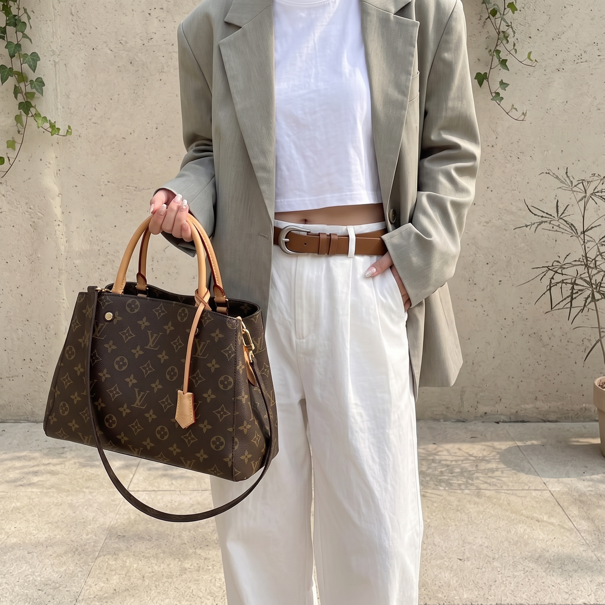 Include Entrupy Certificate of Authenticity｜Good ( Rank AB)｜ Louis Vuitton Monogram Montaigne BB Hand Bag Shoulder Bag｜S26080117