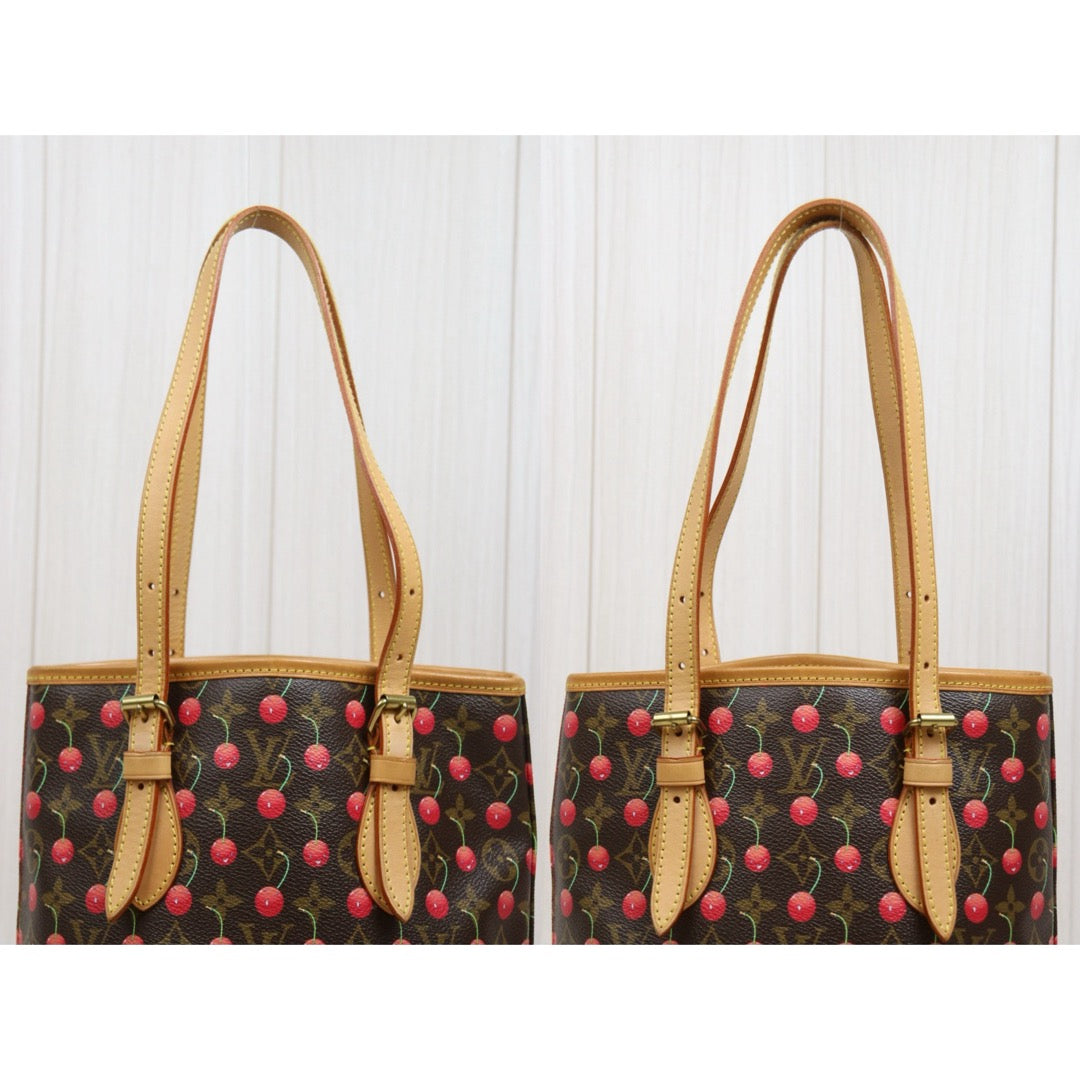 Good ( Rank AB)｜ LV Takashi Murakam Cherry Monogram Petit Bucket PM Tote Bag With Pouch｜S26030910