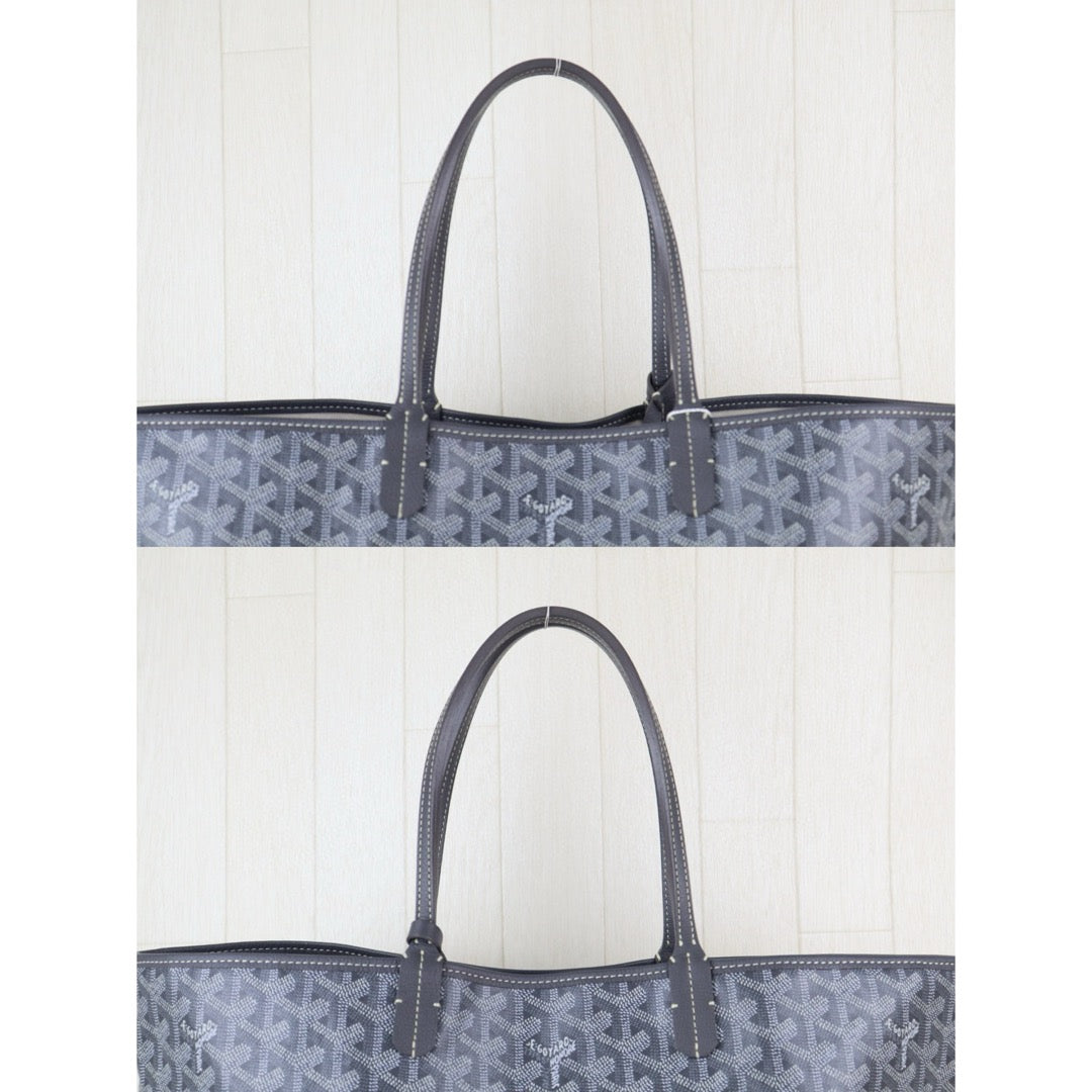 Good ( Rank AB) ｜ Goyard Saint-Louis PM Tote Bag Grey｜W24121101