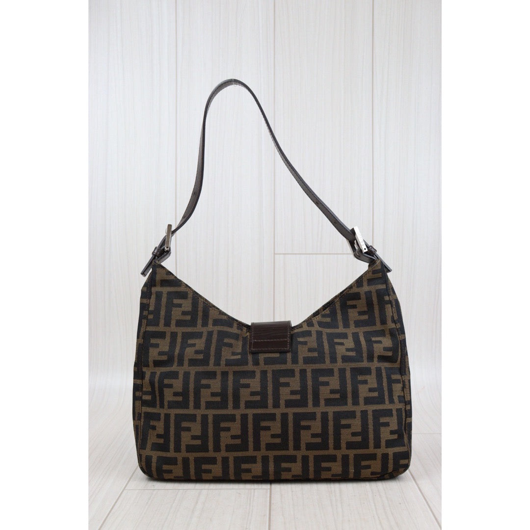 Rank A｜ FENDI Zucca Mamma Shoulder Bag ｜24011214