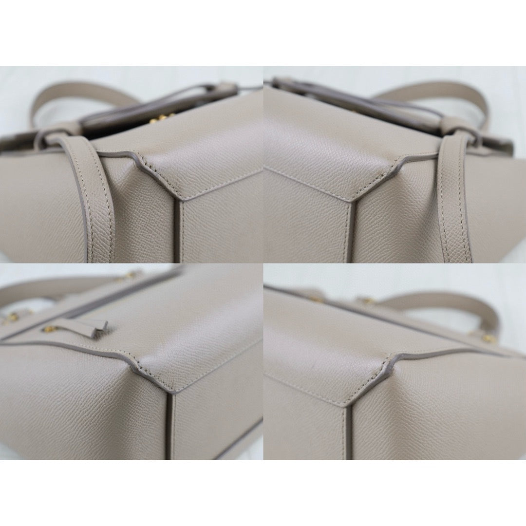Very Good ( Rank A)｜CELINE Calf Leather Belt Micro Handbag Shoulder Bag Beige｜S25051303