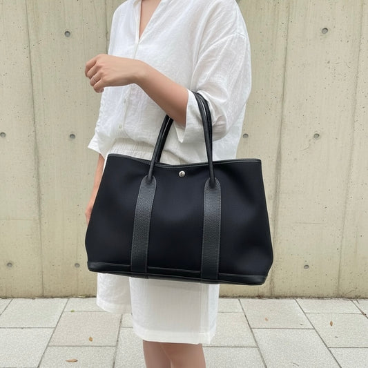Include Entrupy Certificate of Authenticity｜Good ( Rank AB)｜ HERMES Garden Party PM Handbag □I Stamp Made In 2005 Year｜26062909