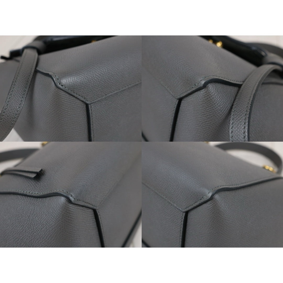 Very Good ( Rank A)｜CELINE Leather Calf Belt Micro Handbag Shoulder Bag Gray｜S25051304
