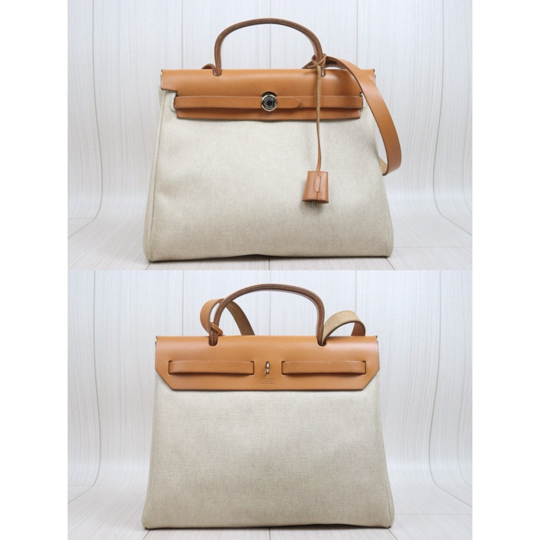 Include Entrupy Certificate of Authenticity｜Good ( Rank AB) ｜ HERMES Herbag PM Shoulder Bag □D Stamp Made In 2000Year｜26062918
