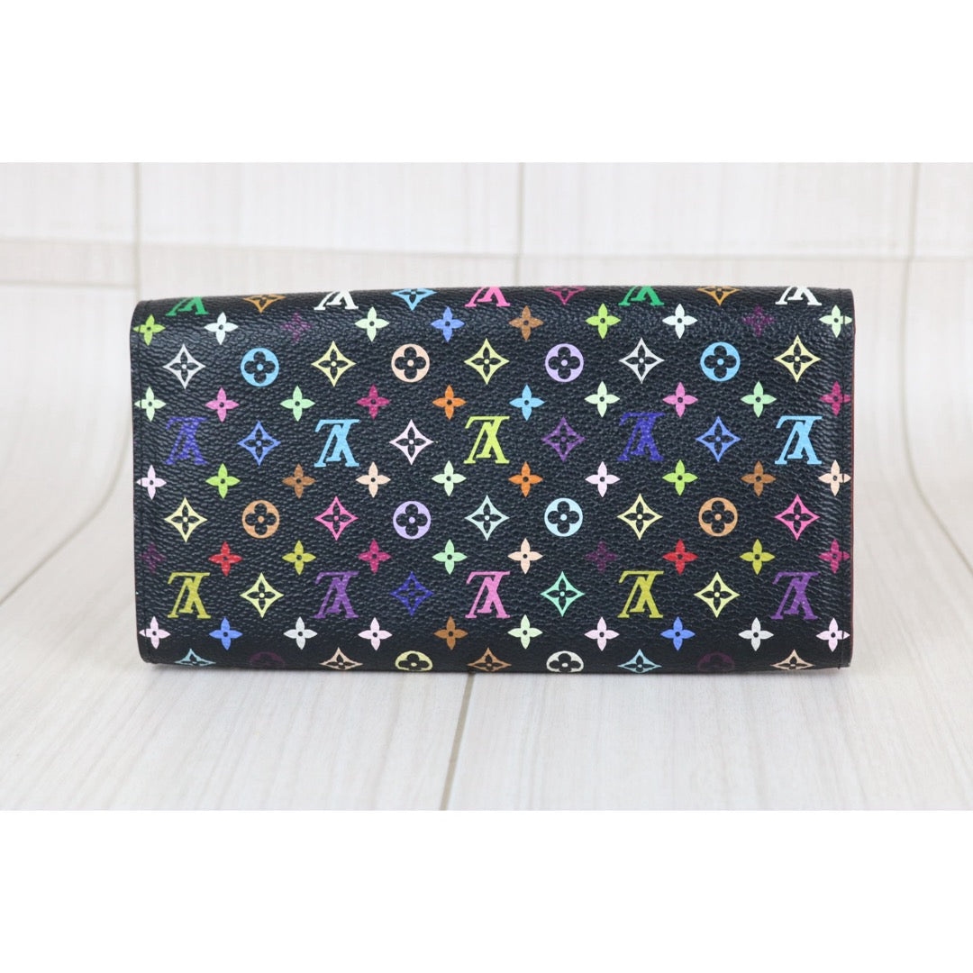 Include Entrupy Certificate of Authenticity｜Very Good ( Rank A)｜ Louis Vuitton Monogram Multicolor Portofeuil Sara Long Style Wallet ｜S26060803