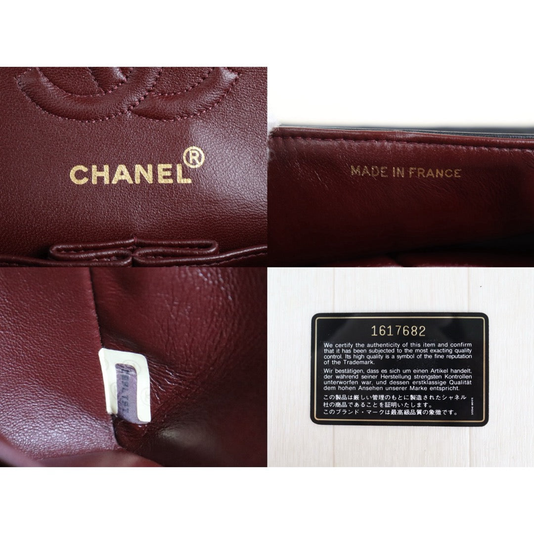 Good ( Rank AB)｜CHANEL Lamb Skin Matrasse Chain Double Flap 23 Shoulder Bag Black Made In 1989-1991Year｜H26013001