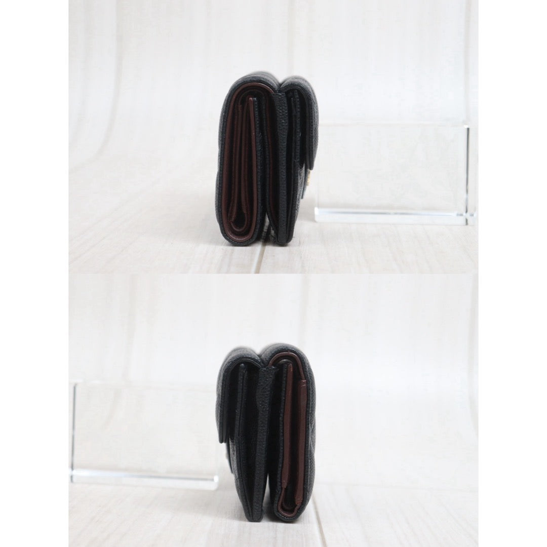 Include Entrupy Certificate of Authenticity｜Very Good ( Rank A)｜ Chanel Caviar Skin Black Wallet IC Chips Model ｜26082004