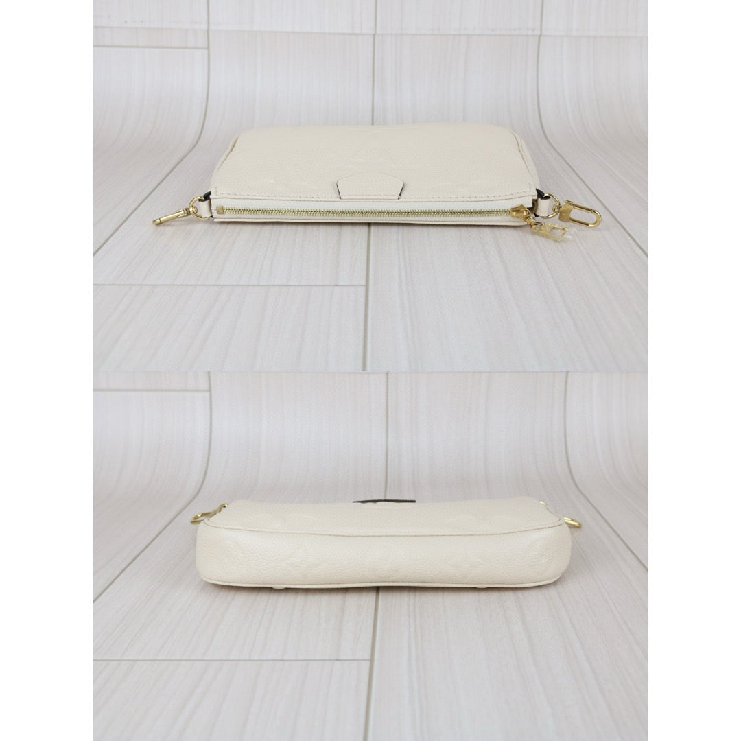 Excellent（Rank SA）｜ LV Monogram Multiti Pochette Accessoire Empreinte Leather Gream IC Chips Model ｜J25042402