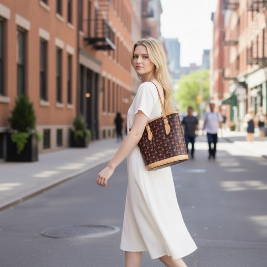 Include Entrupy Certificate of Authenticity｜Good ( Rank AB)｜ Louis Vuitton Takashi Murakam Cherry Monogram Petit Bucket PM Tote Bag With Pouch｜S26030910