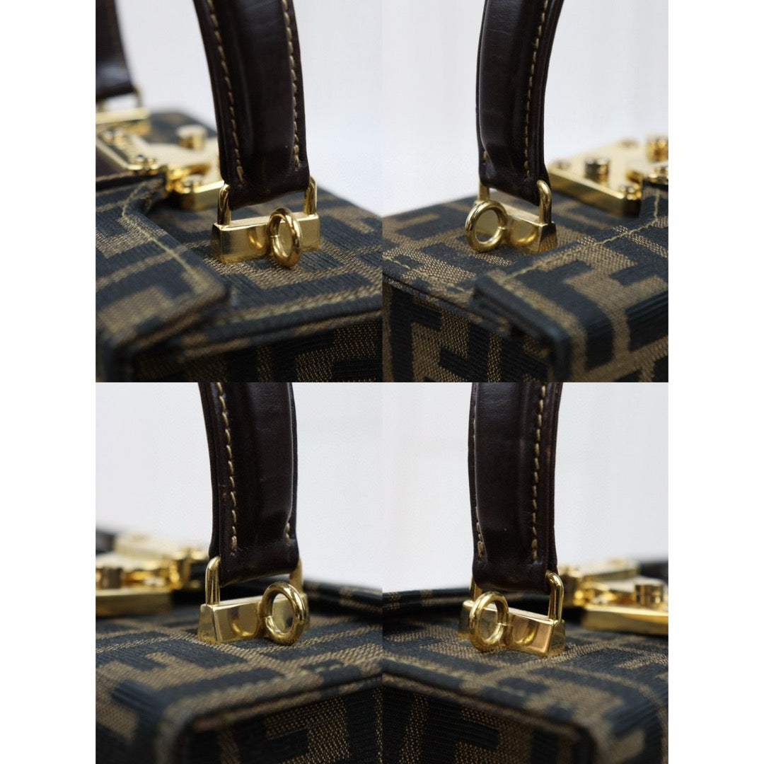 Very Good ( Rank A)｜ FENDI Zucca 2WAY Handbag With Shoulder Bag  Gold Hardware｜25042204