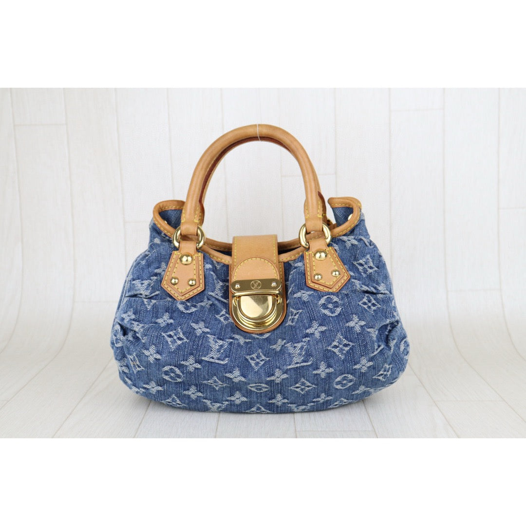Good ( Rank AB)｜  LV Monogram Denim Pleaty Hand Bag ｜S25011503
