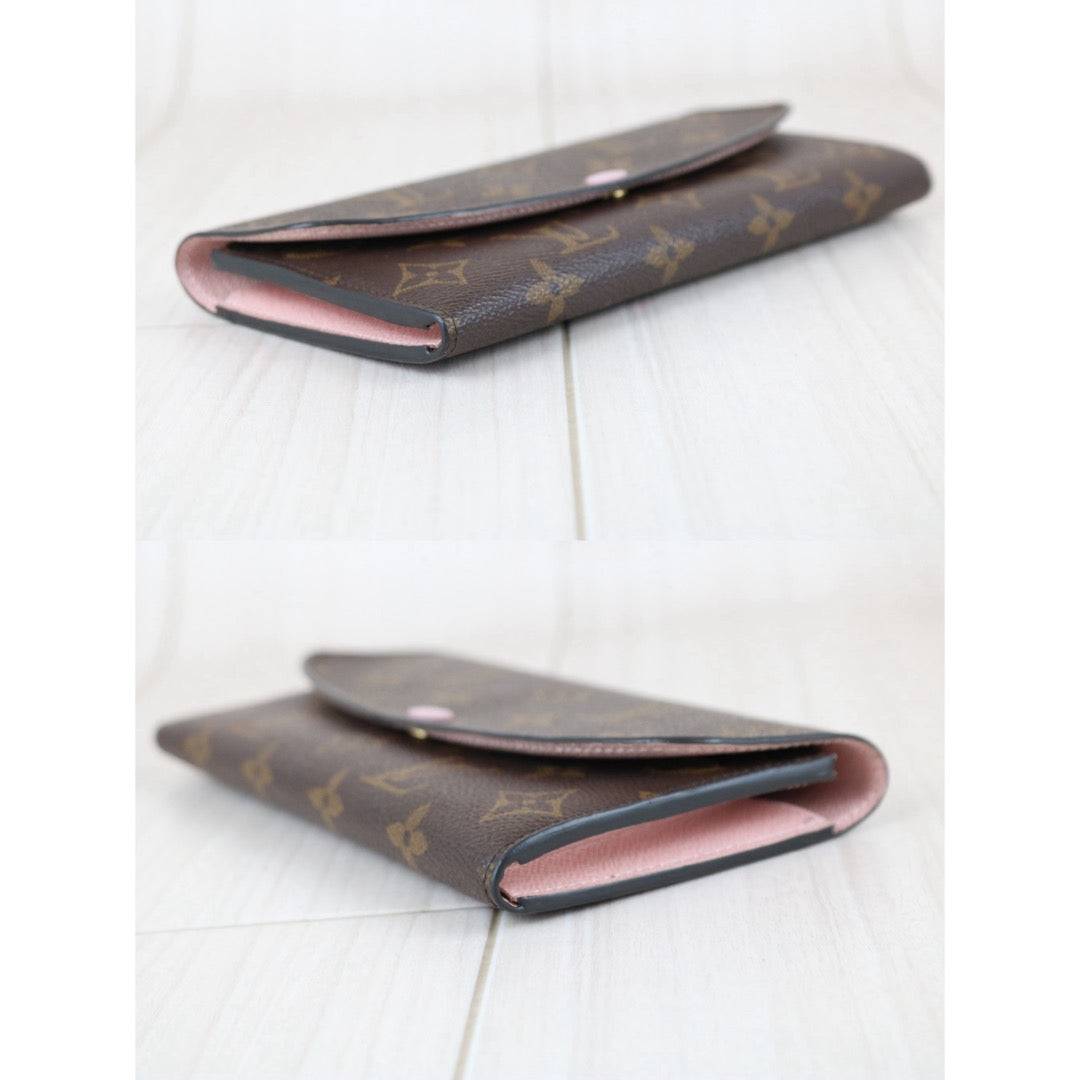 Include Entrupy Certificate of Authenticity｜Very Good ( Rank A)｜Full Set Louis Vuitton Monogram Emilie Long Wallet ｜S26051103