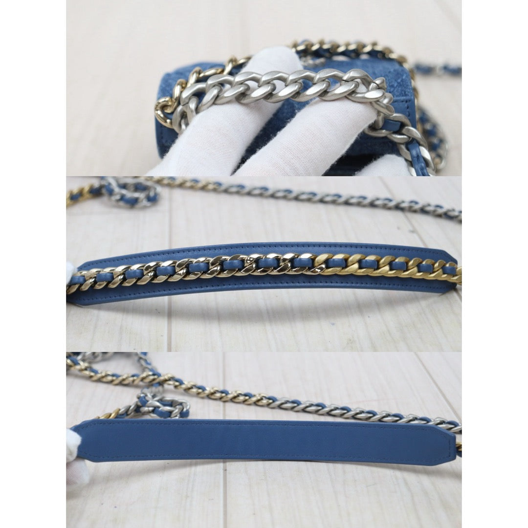 Very Good ( Rank A)｜ CHANEL Matrasse Chain Demin Blue 19Bag Shoulderbag Made In 2021-2022Year｜W25121601