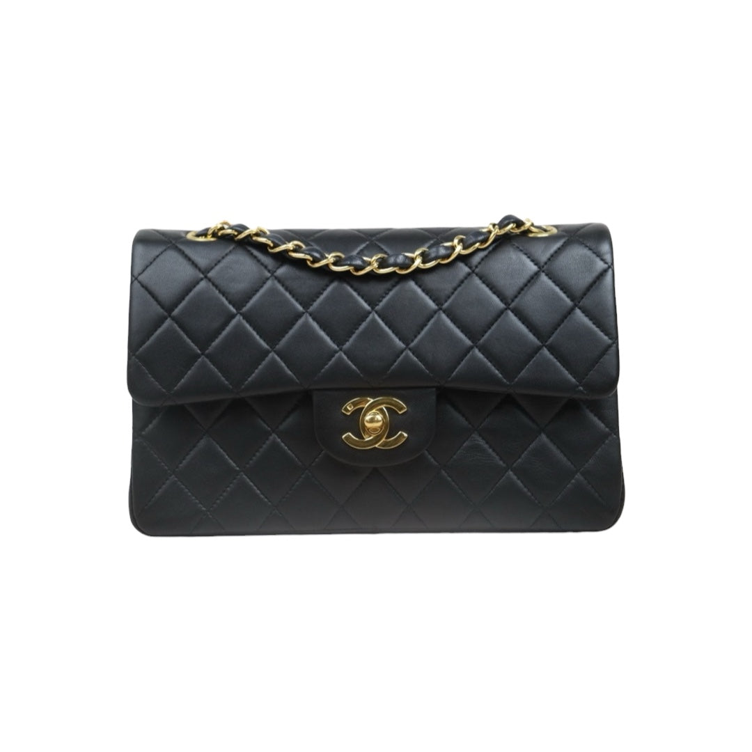 Very Good ( Rank A)｜ CHANEL Lamb Skin Matrasse Double Flap 23 Shoulder Bag  Black Made In 1997-1999Year｜S25072901