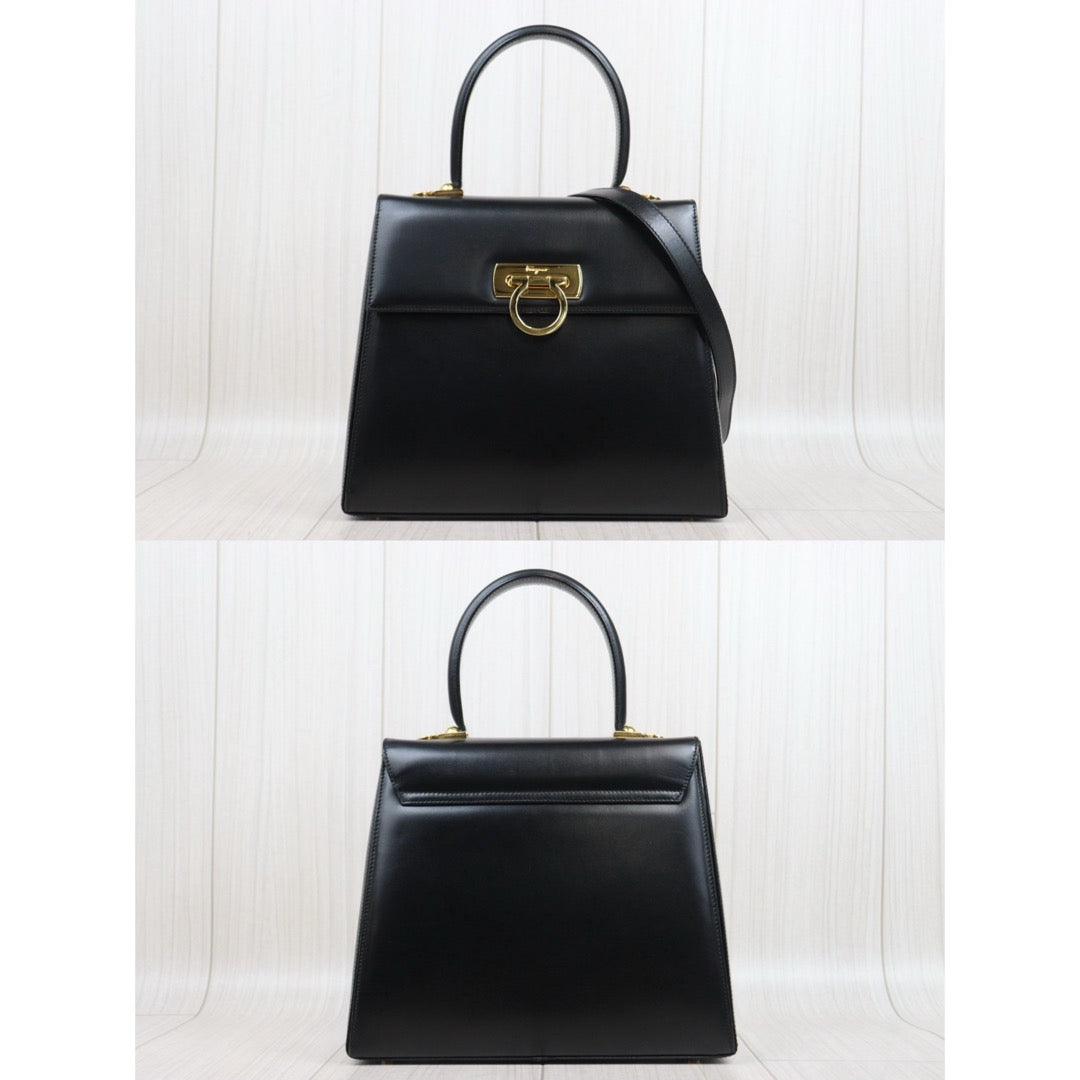 Very Good ( Rank A)｜Ferragamo Gancini 2WAY Handbag Shoulderbag GM｜25081407